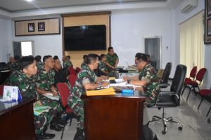 Korem 042/Gapu Terima Taklimat Awal Tim Pengawas Post Audit Itdam II/Sriwijaya